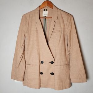 Moussy M/L 100% Cotton Tan Double Breasted Blazer